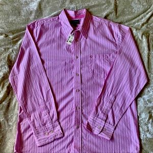 NWT Aeropostale Pink stripped buttom down shirt